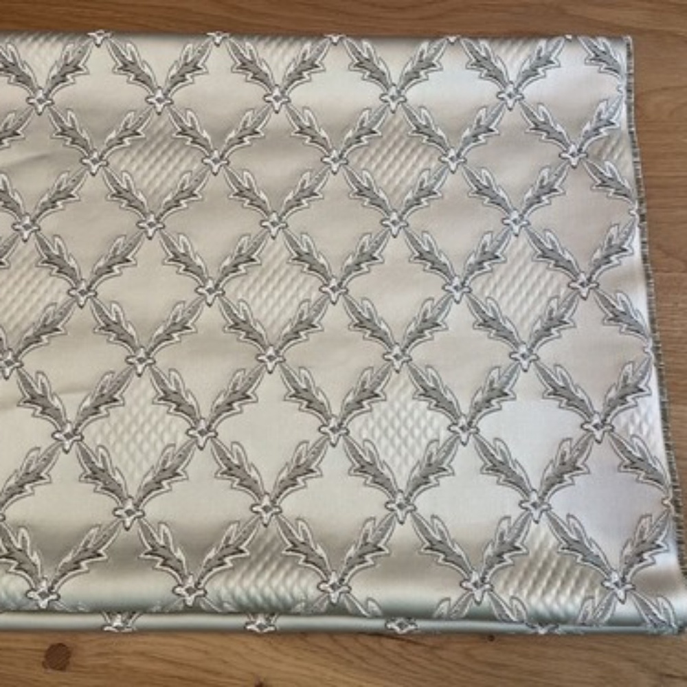 Renaissance Style Fabric - Diamond Ecru Pattern - Polyester - New